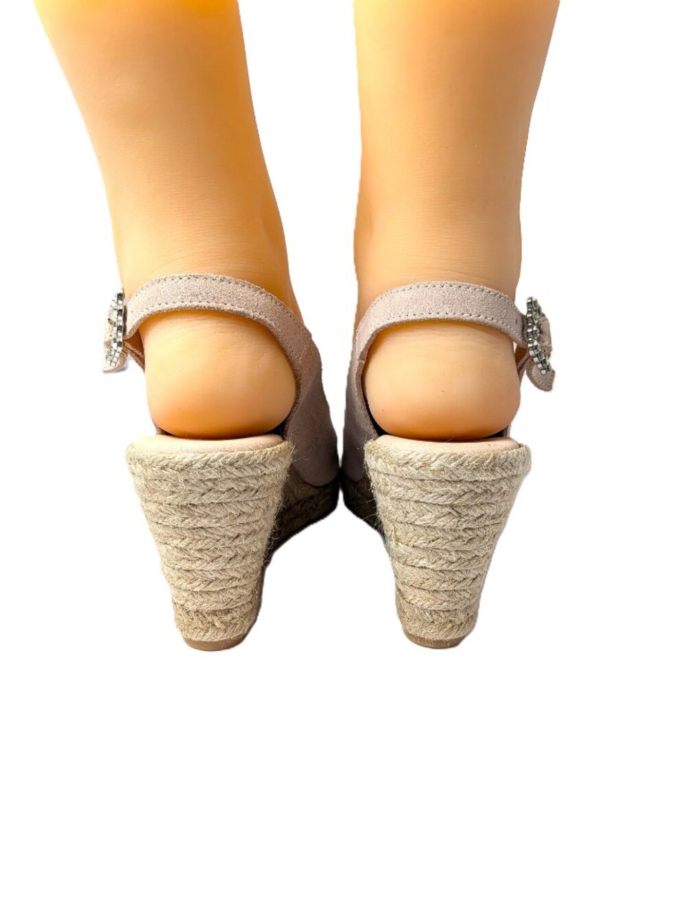 NWOB No flaws! Never worn! Paseart Spanish Suede Espadrille Wedge Rhinestone 10 - Picture 6 of 12